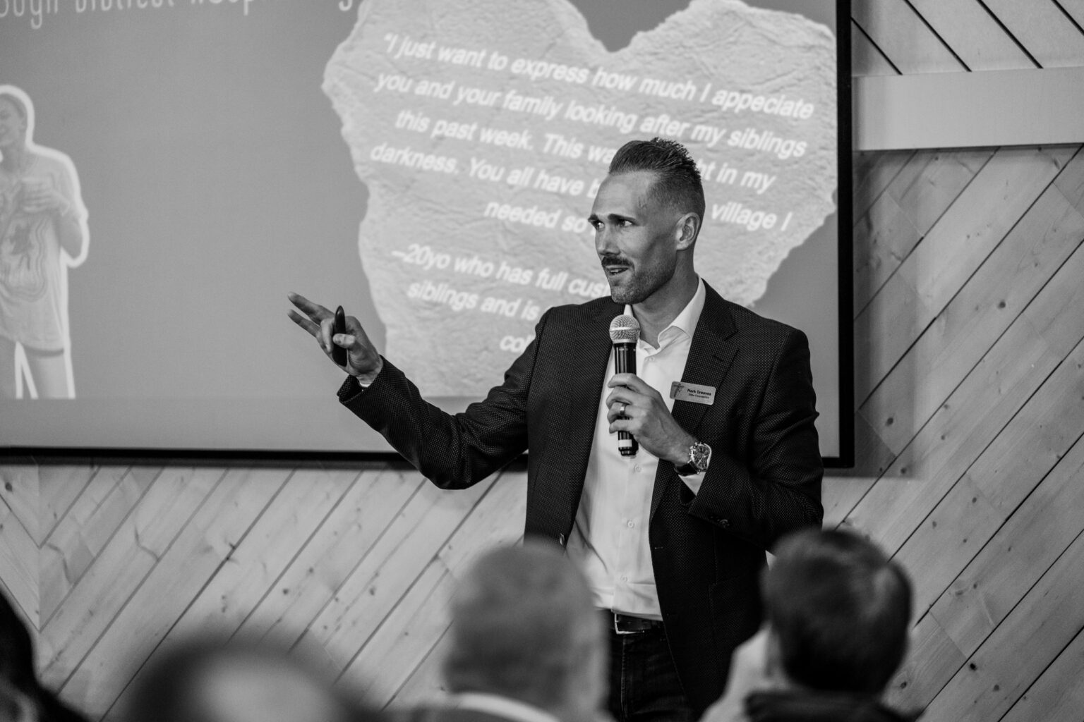 Mark Greaves speaking at Tithe Foundation Grant Night