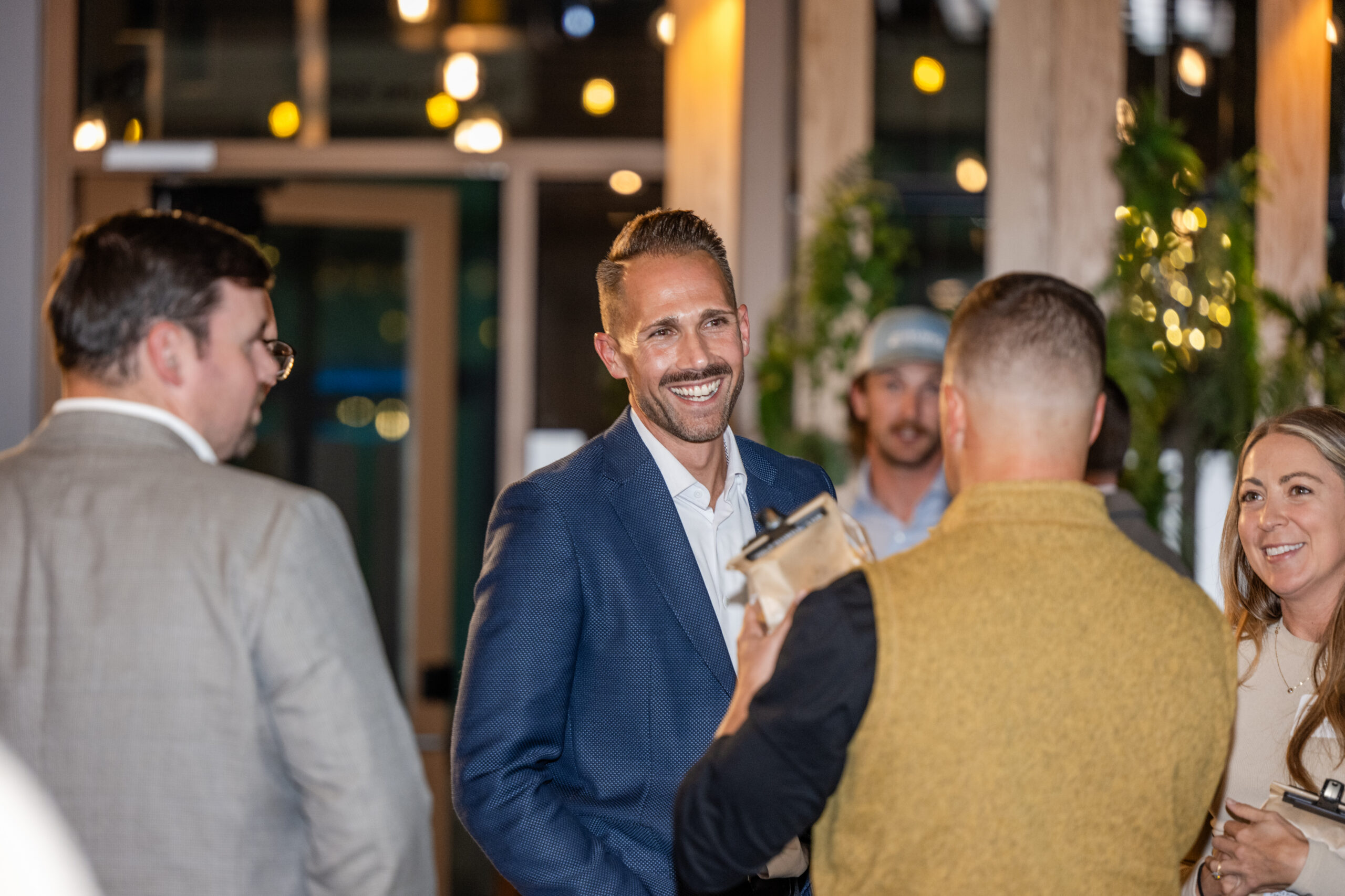 Mark Greaves in conversation with an executive