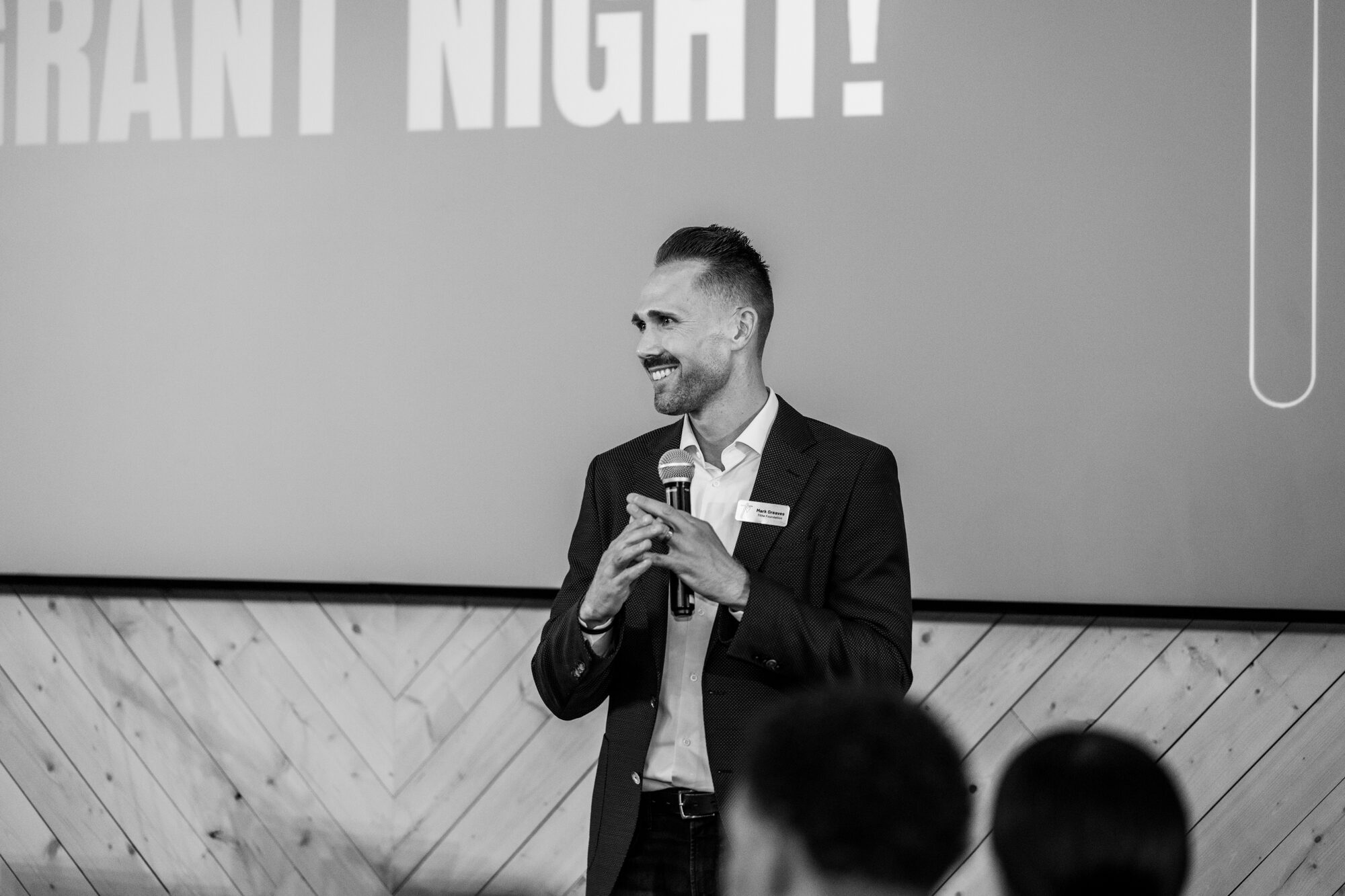 Mark Greaves speaking at a Tithe Foundation event