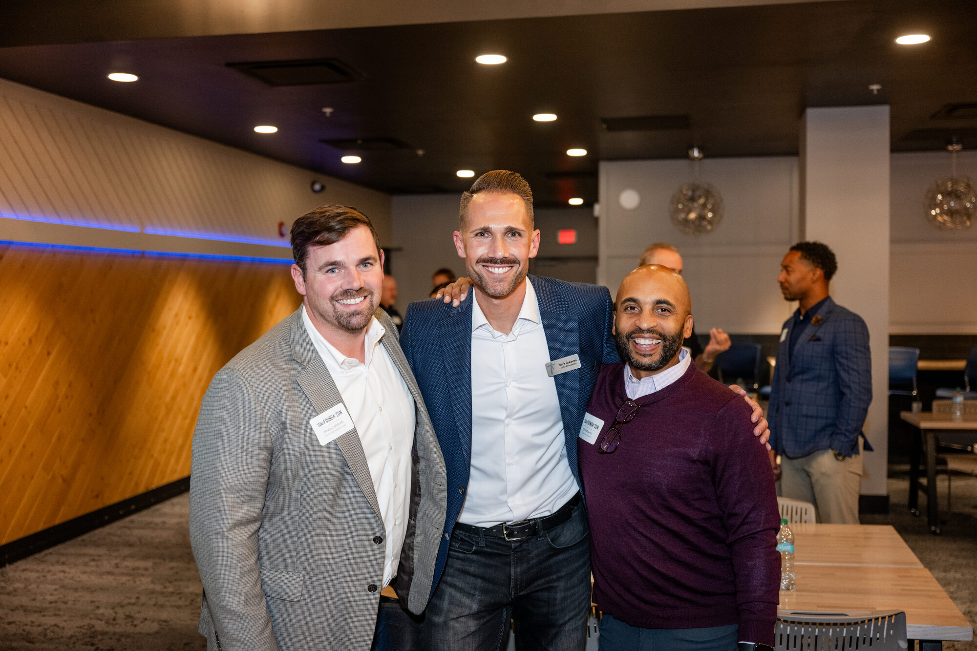 Mark Greaves with attendees after an event